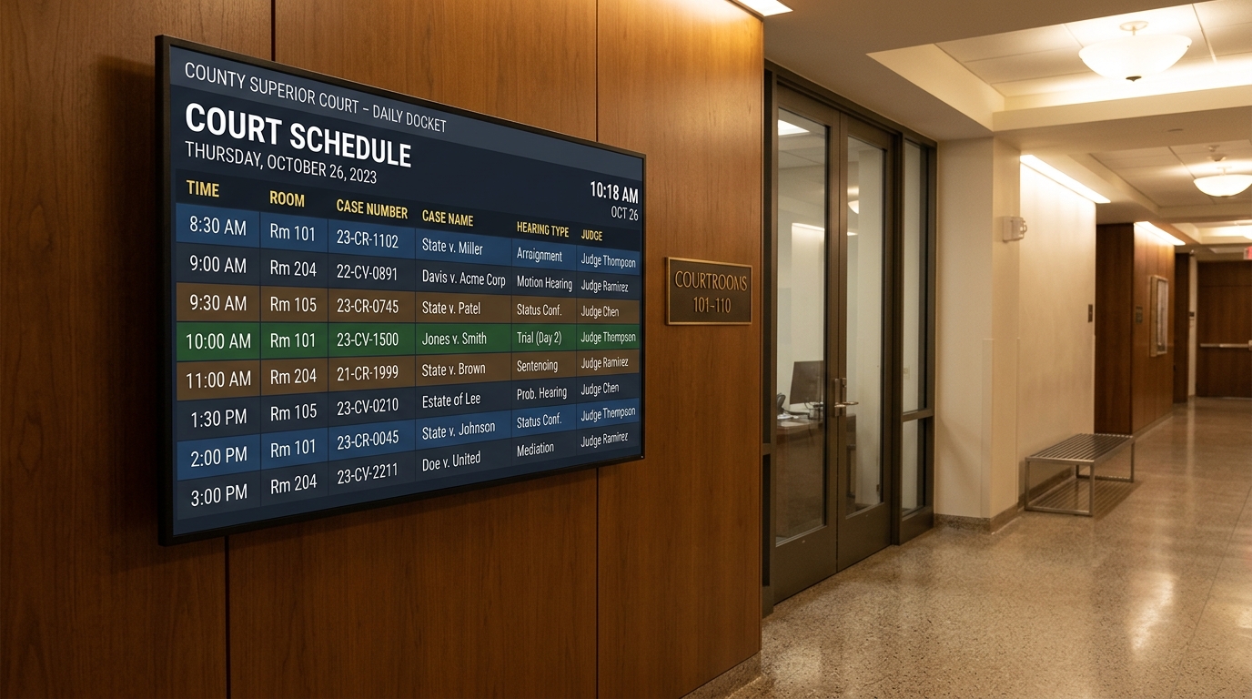 Court case and charge tracking