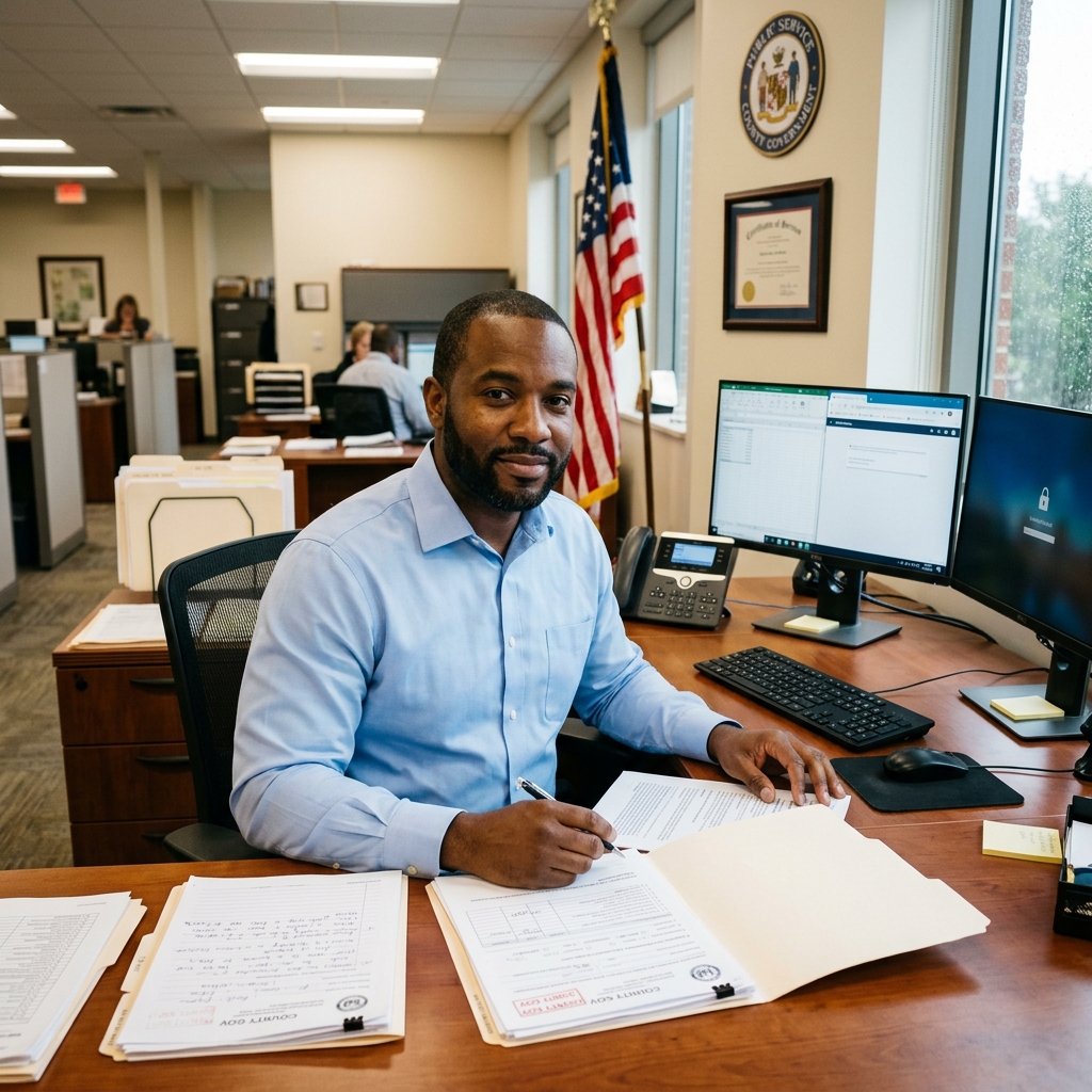 Public safety administrator in a county government office