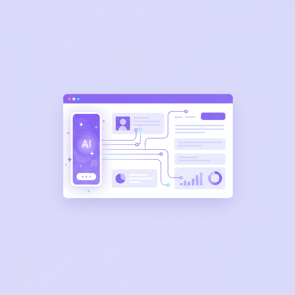 AI-powered application enhancement illustration